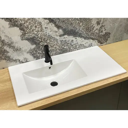 Умивальник VBI Ferrara 90 L white врізний VBI-018048, Білий - фото 1