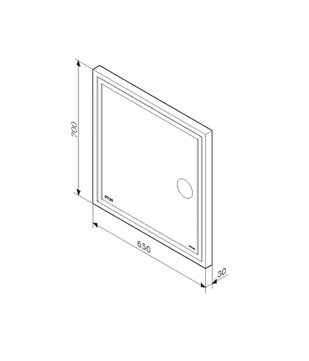 Дзеркало AM.PM Gem з LED- підсвічуванням, годинником і лінзою M91AMOX0653WG38 - фото 7