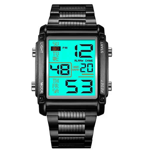 Мужские наручные часы Skmei 2206 (Черный с белым циферблатом) - фото 3