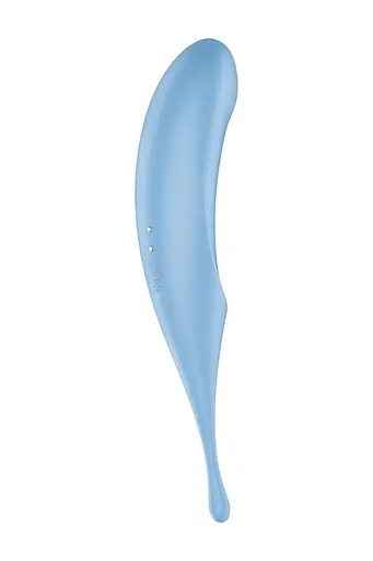 Вакуумний стимулятор клітора з вібрацією Satisfyer Twirling Pro блакитний - фото 5