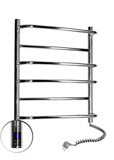 Електрична рушникосушарка Navin Омега 530x600 Sensor права з таймером 10-015033-5360, Хром, Праве, Електронний - фото 3