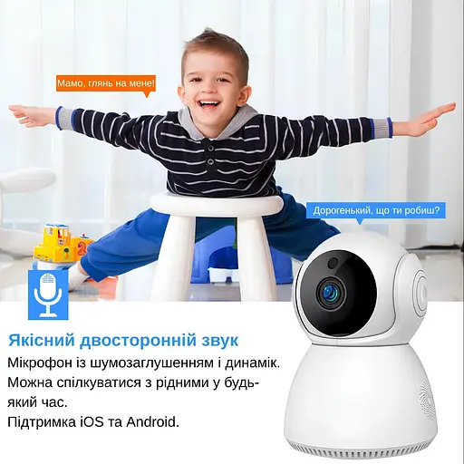 IP-камера поворотная XON SmartCam Wi-Fi 1080P (VTWEW21YW 3671) Белая - фото 6
