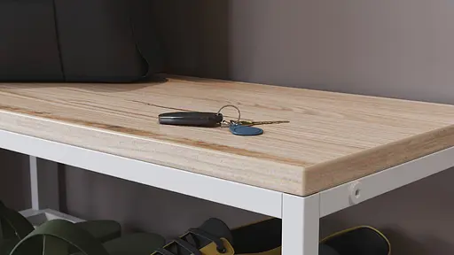 Банкетка універсальна Ferrum-decor Слайм 45x63x26 білий ДСП Дуб Сан-Марино 16мм (FRD-104076) - фото 7