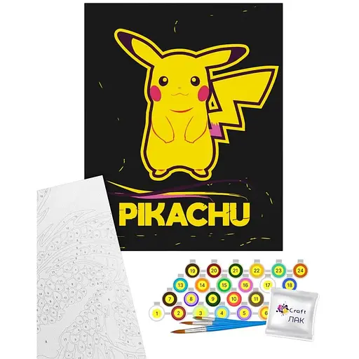 Картина за номерами Art Craft Пікачу 40х50 см (16047-AC) - фото 1