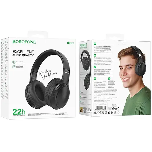 Накладні бездротові навушники Borofone BO29 Fascinador Black - фото 5
