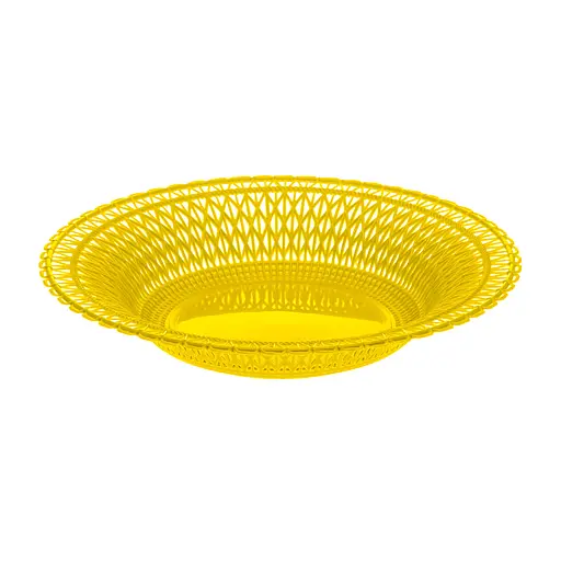 Фруктовниця пластикова кругла тарілка підставка для фруктів Ø 28 см, Господар Жовтий 87874 - фото 2