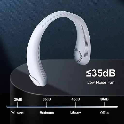 Портативный вентилятор для шеи HealSmart 3 скорости - фото 2