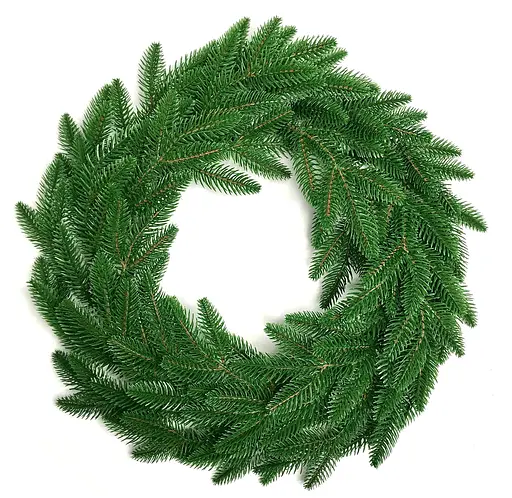 Венок хвойный Hvoya Classic литой светло-зеленый 50 см - фото 4