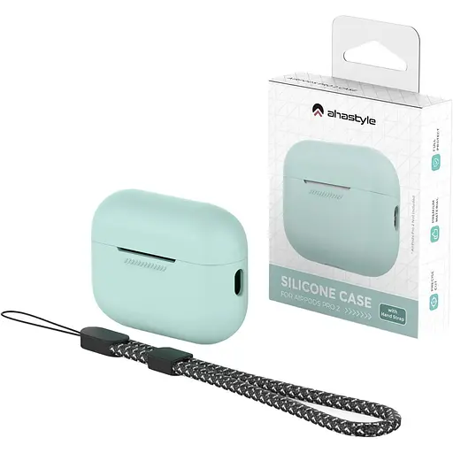 Чехол AhaStyle Colorful Silicone Case для AirPods Pro 2 Gemstone Green (CP-187-2-C-GG) [133836] - фото 4