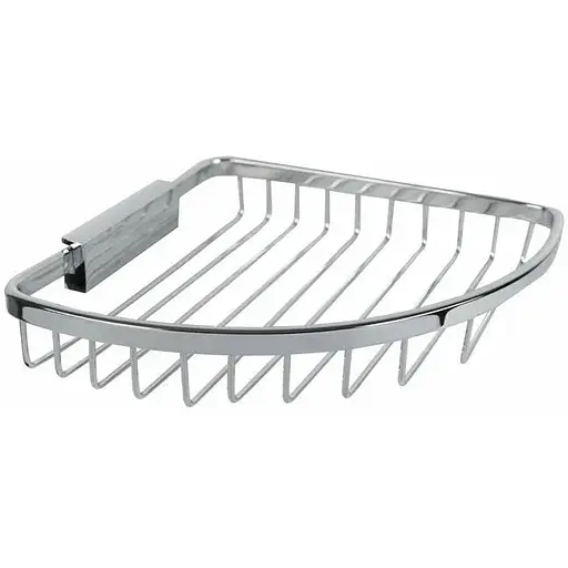 Полочка в ванную угловая Platinum 343 (полированная нержавейка 200x200 мм), Нержавеющая сталь - фото 1