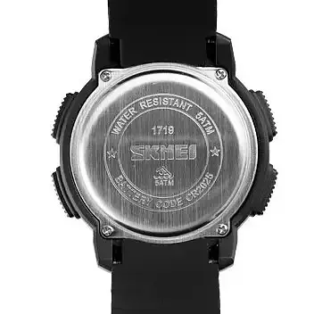 Спортивные мужские часы Skmei 1719 (Черные с черным) - фото 3