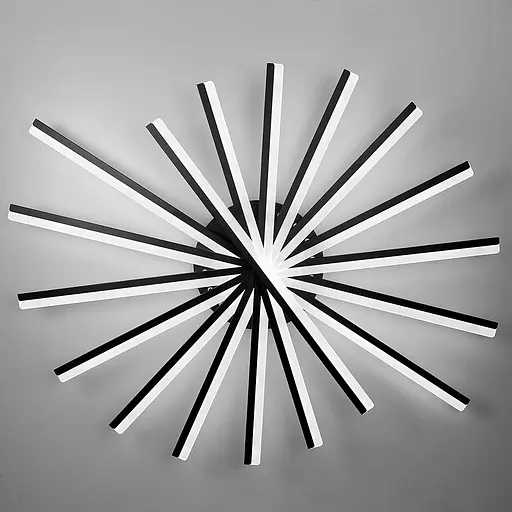 Люстра з геометричним дизайном у чорному корпусі | Арт. MJ 195/9 BK | Line F - фото 8