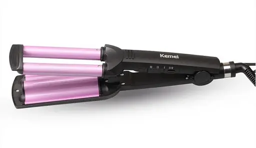 Потрійна плойка Kemei Km-2022 Щипці - фото 4