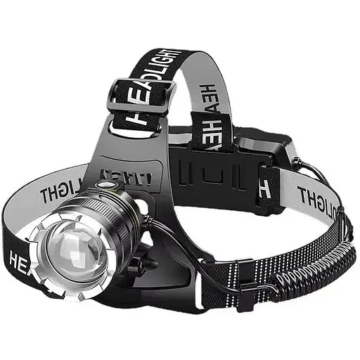 Фонарь налобный A16-GT светодиодный IPX65 2x18650 ЗУ Type-C zoom Box Черный - фото 1