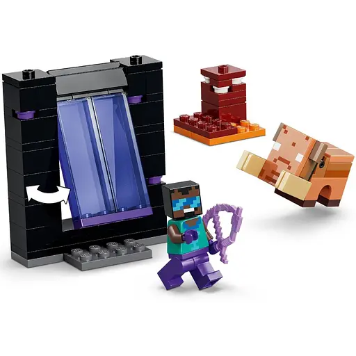 Конструктор LEGO Minecraft Подорож до Нижнього світу та Порталу до Краю 192 деталі (21584) - фото 8