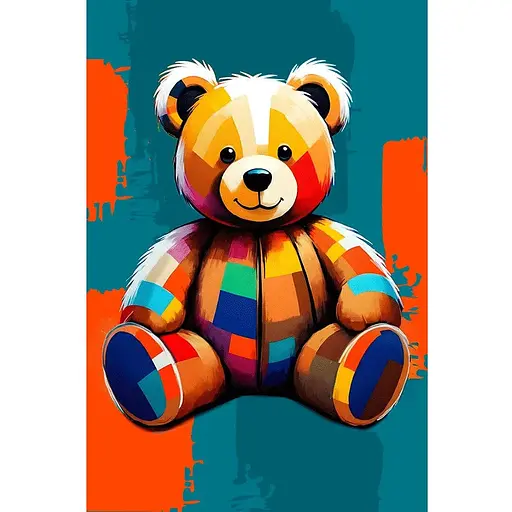 Полотно на ХДФ с контуром Arteo Teddy Bear 20×30 хлопок акрил
