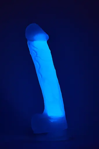Неоновий фалоімітатор DreamToys Radiant 19 см синій - фото 11