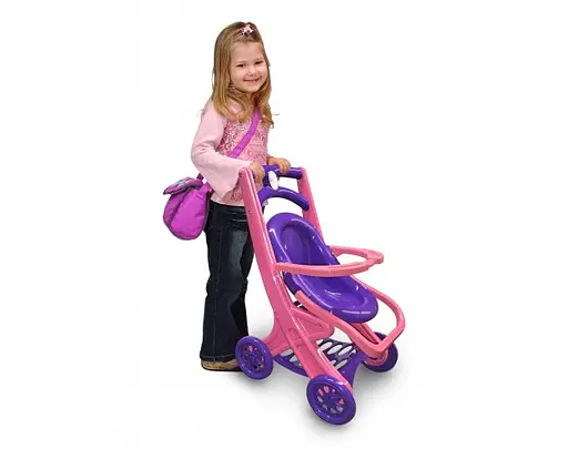 Коляска для ляльок з шезлонгом 0122/02 пластикова - фото 3