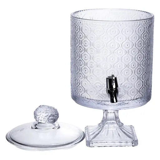 Лимонадниця Lace 4.5л з краном HP-19-287 лимонадник для напоїв диспенсер прозорий глек Yiwu HP-19-287 - фото 3