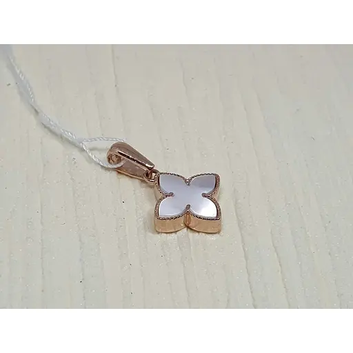 Золотий підвіс Favoritum Конюшина з перламутром. 311247 - фото 2