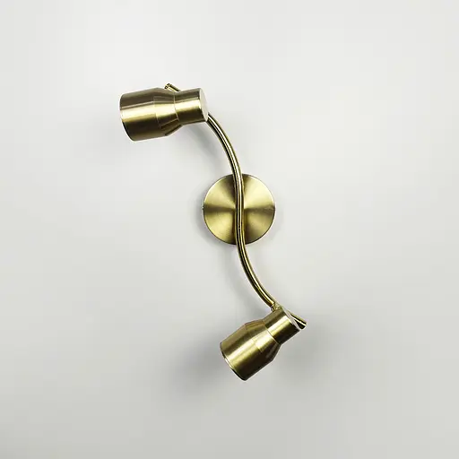 Латунний світильник із 2-ма регульованими плафонами | Арт. 52039/2 TBS | Line F - фото 1