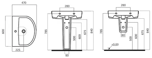 Раковина AM.PM. Bliss L 60 см C534321WH - фото 2