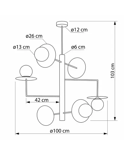 Люстра Imperium Light 6586100.05.01 Atol E14 6x40W IP20 - фото 2