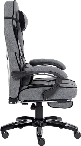 Геймерское кресло GT Racer серое с черным (X-2749-1 Fabric Gray/Black Suede) - фото 4