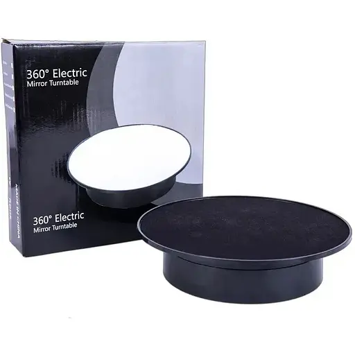 Поворотный стол Heonyirry C366 для предметной съемки и 3D фото диаметр 20 см черный вельвет - фото 2