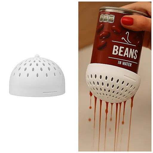 Дуршлаг силиконовый портативный фильтр для консервных банок, Kitchen Master Белый 87270 - фото 2