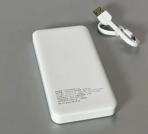 Портативное зарядное устройство для Power Bank Awei P5K 10000 mAh Павербанк USB белый - фото 2