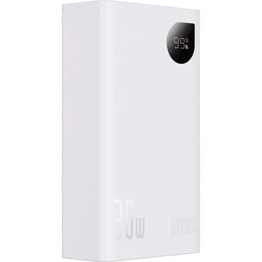 Зовнішній акумулятор (Power Bank) Baseus Adaman 2 Digital Display 20000 mAh 30W White (PPAD050002) - фото 2