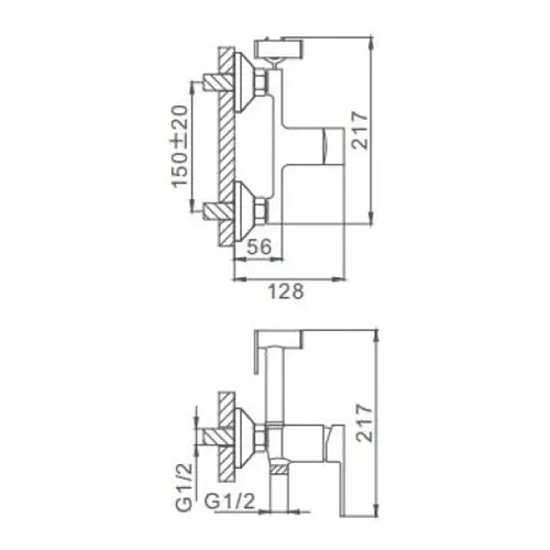 Змішувач для гігієнічного душу білий/хром 40 Frap 1/10, Білий F2041-8 - фото 2