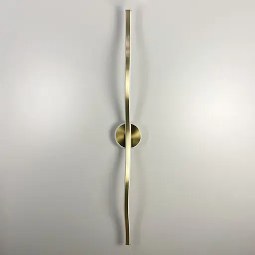 Латунне видовжене хвилеподібне бра 100 см 4000K Арт. WB 31/1000 AB Line F - фото 1