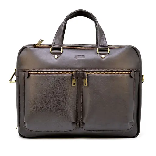 Чоловіча шкіряна сумка TARWA 41х30х13 см sum0026103 - фото 2