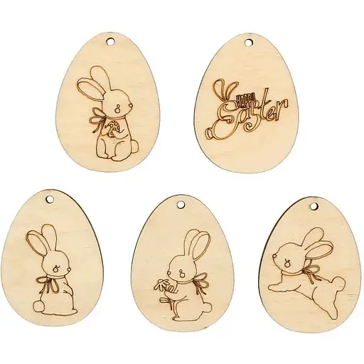 Набір заготовок Rosa Talent Великдень №6 фанера 4.5x6 см 5 шт