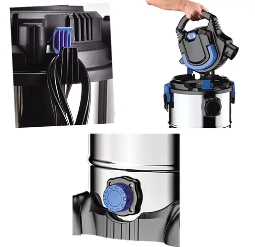 Промисловий пилосос DMS NTBS-30 Blue 2000W 30 л + повітродувка - фото 5