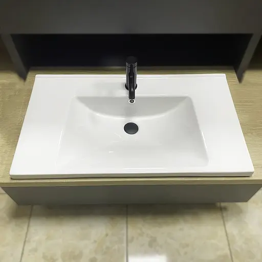 Умивальник VBI Busso 80 white врізний VBI-018046, Білий - фото 2