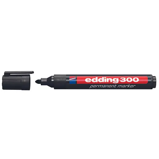 Маркер перманентний Edding Permanent конусоподібний 1.5-3 мм чорний (e-300/01)