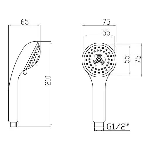 Лейка для ручного душа Lidz (CRM) 51 18 000 00 - фото 2
