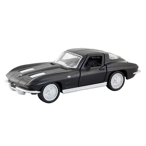Автомодель TechnoDrive Chevrolet Corvette Split Window 1963 матовый черный (250411U)