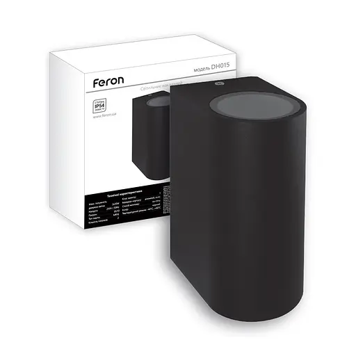 Архітектурний накладний світильник Feron DH015 GU10 під лампу чорний - фото 1