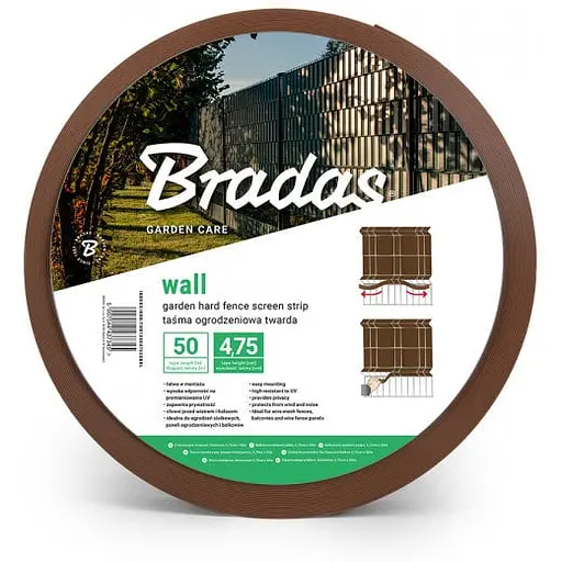 Лента ограждающая Bradas 4.75 см х 50 м 1200 г/м2 коричневый TOB120047550BRL  - фото 1