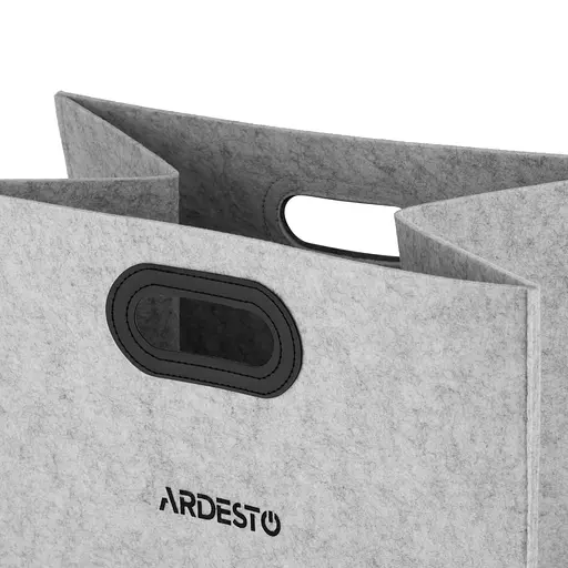 Корзина для белья Ardesto Prestigio фетр серый 68 л (ARHC2401FG) - фото 3