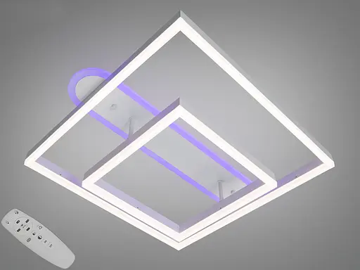 Світлодіодна люстра біла 86 Вт пульт 2 плафони - фото 1