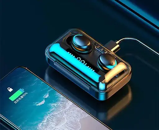 Беспроводные Bluetooth наушники TWS F9-5C с зарядным кейсом-павербанком и LED-дисплеем Блютуз наушники - фото 7