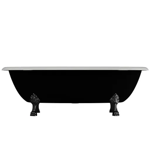 Ванна окремостояча матова Amdcon Olmpa 180x90 чорна з литого каменю чорні ніжки OLMPA_180_nzhk-bl_BLACK_MAT Чорний матовий - фото 10