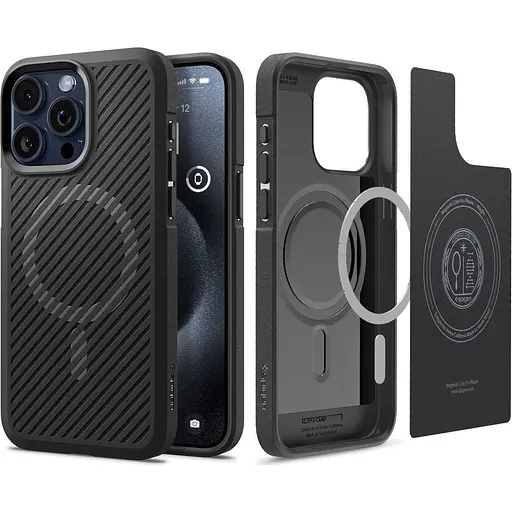 Оригинальный противоударный чехол Spigen Core Armor MagSafe (MagFit) для Iphone 15 Pro Max (6.7") Black ACS06442 - фото 7