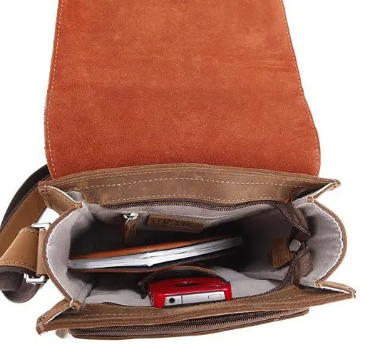 Чоловіча шкіряна сумка Vintage 21,5х25,5х7,5 см sum0012446 - фото 6