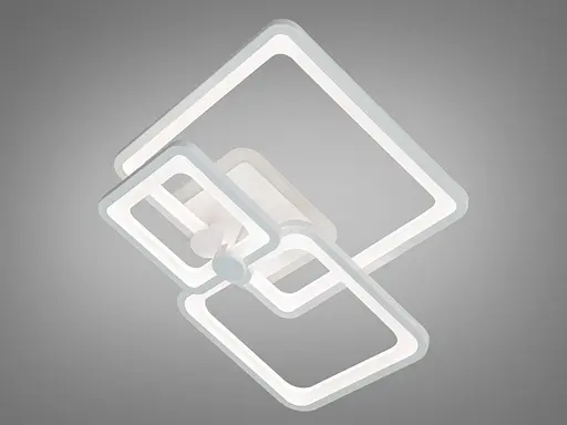 Потолочная светодиодная люстра с пультом, димером, подсветкой, 70W, белая - фото 2